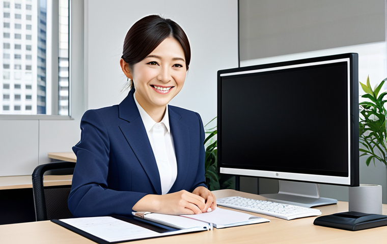 Professional Woman in Office**

"A professional Japanese businesswoman in a modest, tailored business suit, sitting at a clean desk in a bright, modern office in Tokyo. She is smiling gently. Fully clothed, appropriate attire, safe for work, perfect anatomy, natural proportions, professional digital art, high quality, family-friendly."

**