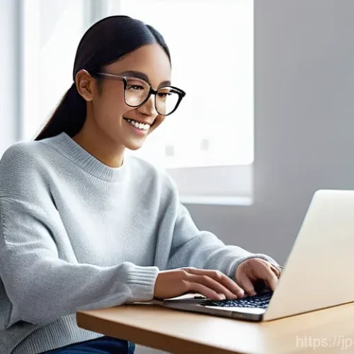 드라이버 및 펌웨어 업데이트 일정 관리 팁 - **Prompt:** A young, casually dressed person, perhaps a student or young professional, sits at a mod...